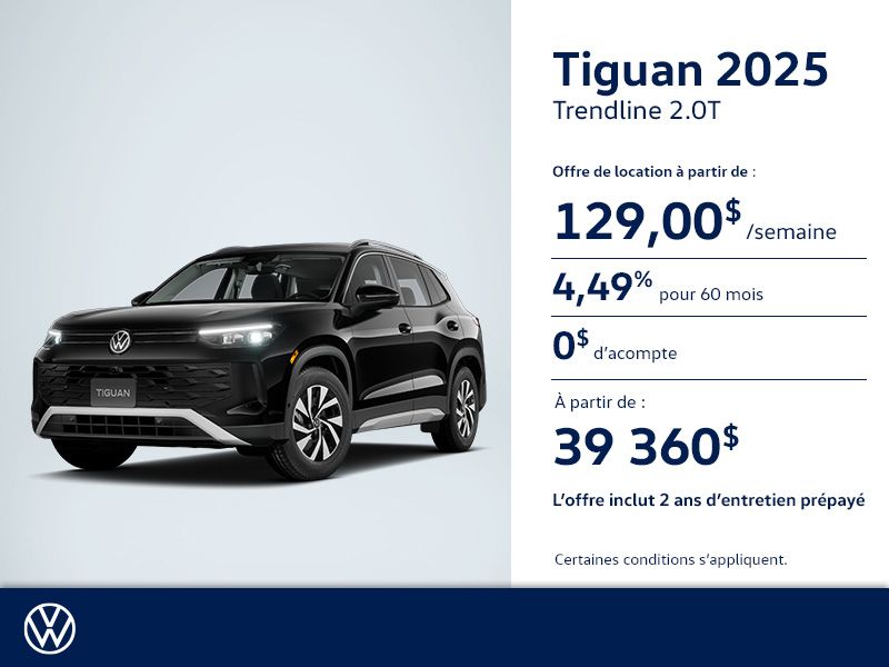 Procurez-vous le tout nouveau Volkswagen Tiguan 2025