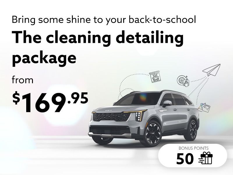 Take advantage of our back to school cleaning detailing package