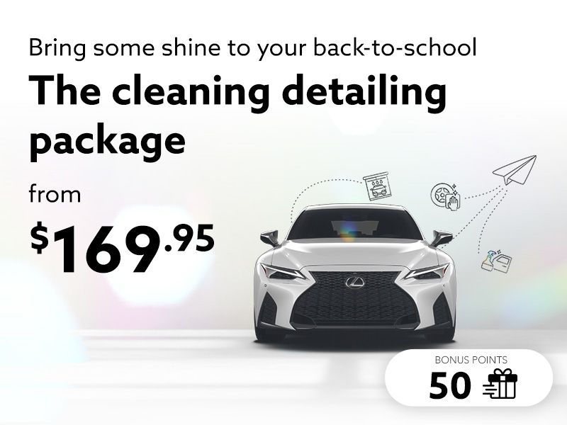 Take advantage of our back to school cleaning detailing package
