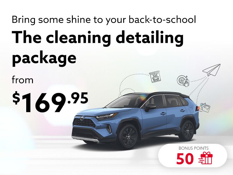 Take advantage of our back to school cleaning detailing package