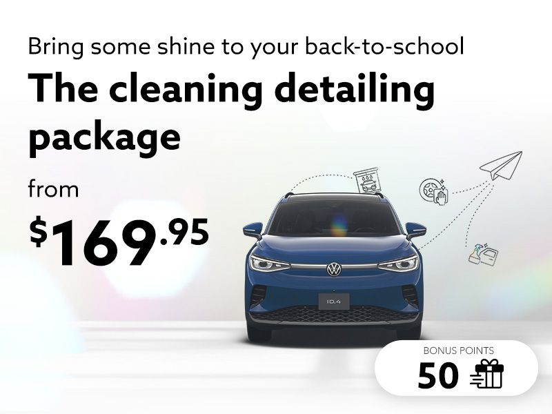 Take advantage of our back to school cleaning detailing package