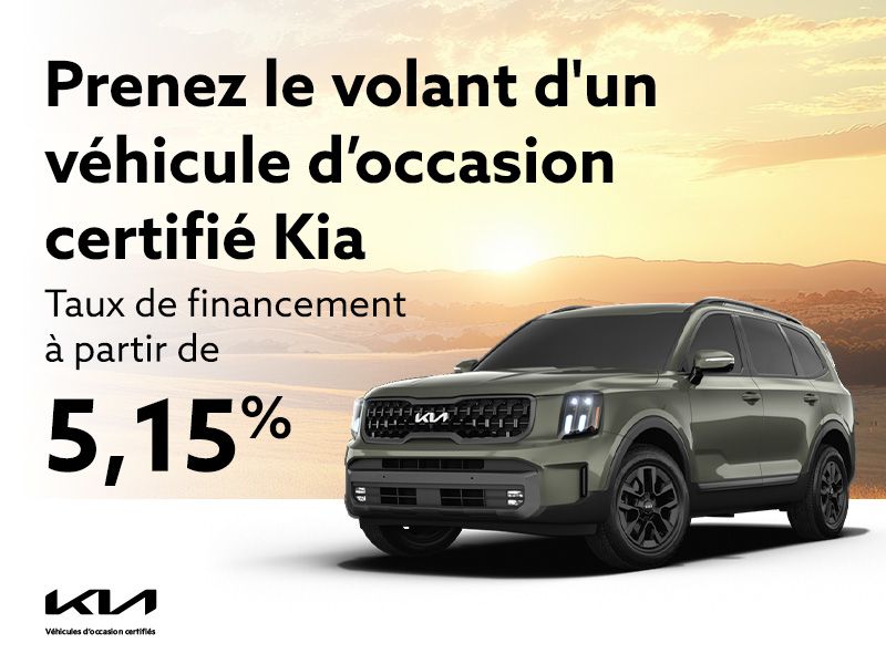 Prenez le volant d'un véhicule d’occasion certifié Kia
