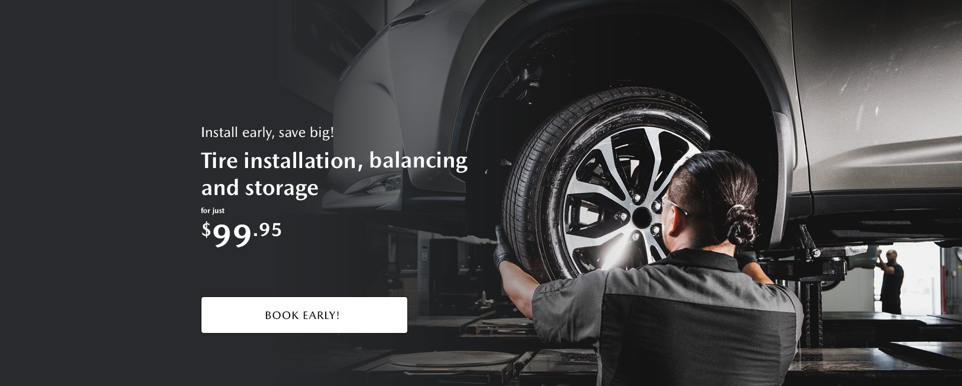 Tire installation all-inclusive package for $99.95