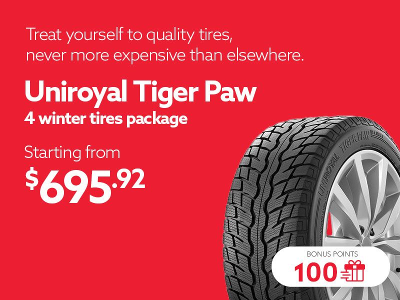 Take advantage of offers on winter tire sets available