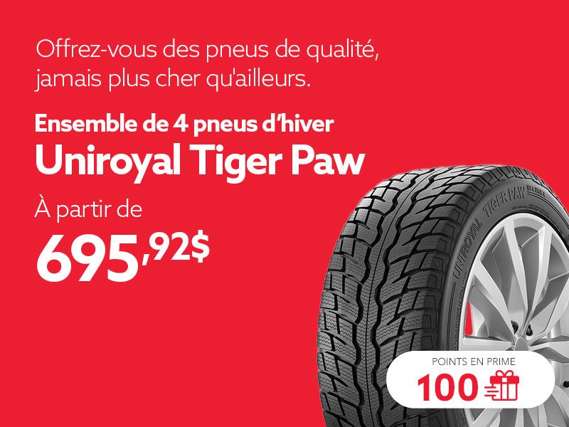 Profitez des offres sur tous les ensembles de pneus d'hiver disponibles