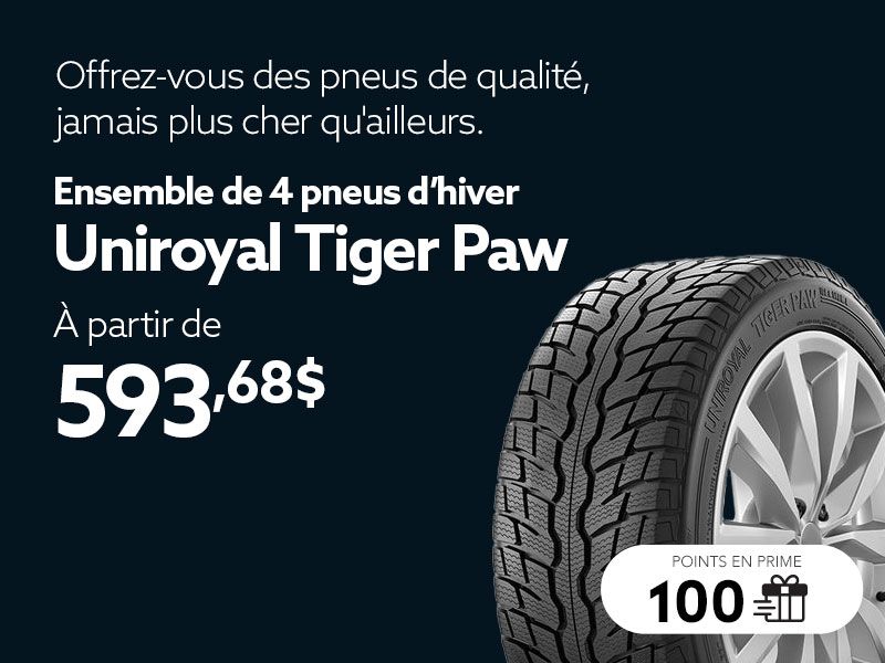 Profitez des offres sur tous les ensembles de pneus d'hiver disponibles