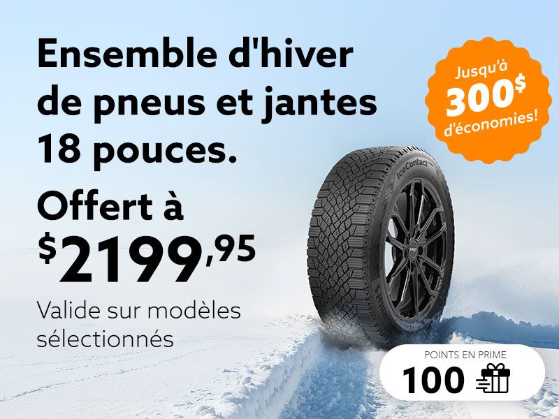 Obtenez un ensemble de pneus et jantes à prix imbattable!