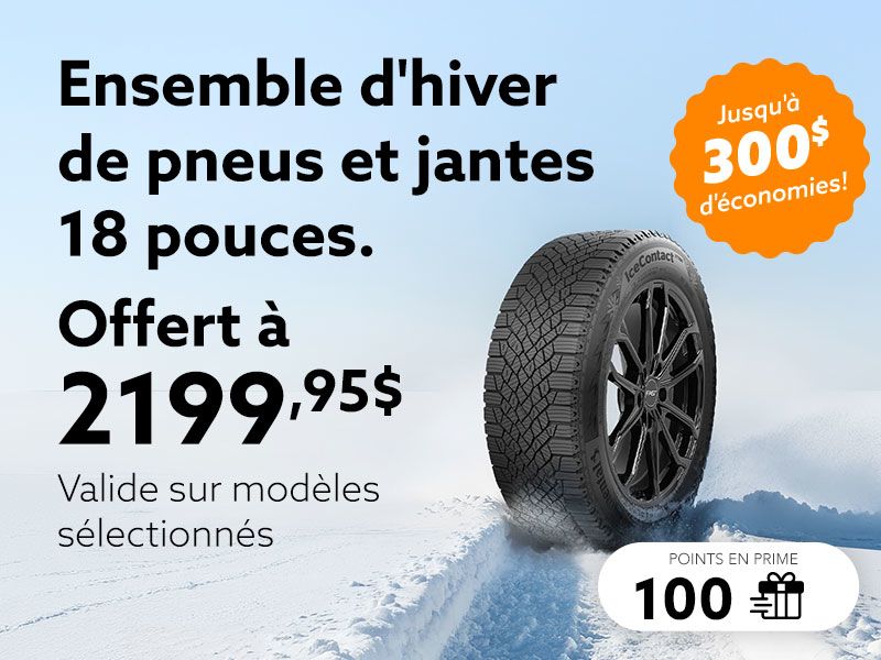 Obtenez un ensemble de pneus et jantes à prix imbattable!