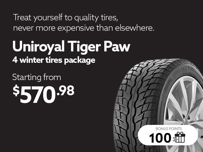 Take advantage of offers on winter tire sets available