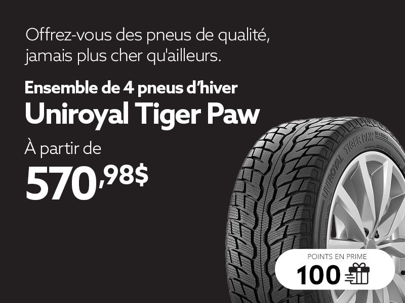 Profitez des offres sur tous les ensembles de pneus d'hiver disponibles