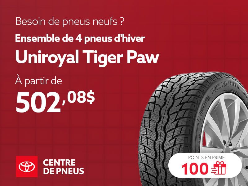 Profitez des offres sur tous les ensembles de pneus d'hiver disponibles