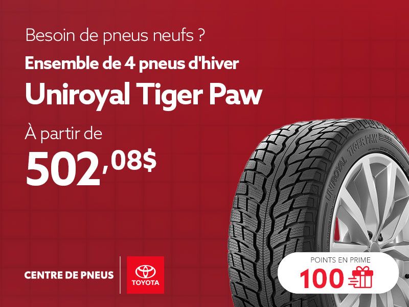 Profitez des offres sur tous les ensembles de pneus d'hiver disponibles