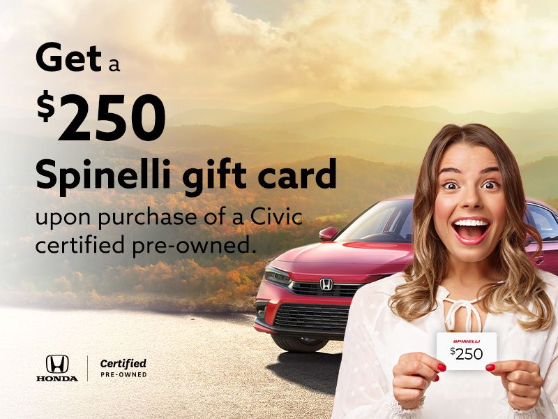 Hit the road with a Honda Civic certified pre-owned