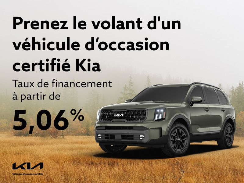 Prenez le volant d'un véhicule d’occasion certifié Kia