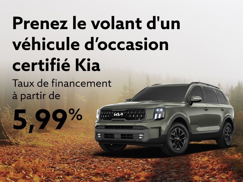 Prenez le volant d'un véhicule d’occasion certifié Kia
