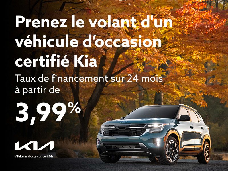 Prenez le volant d'un véhicule d’occasion certifié Kia