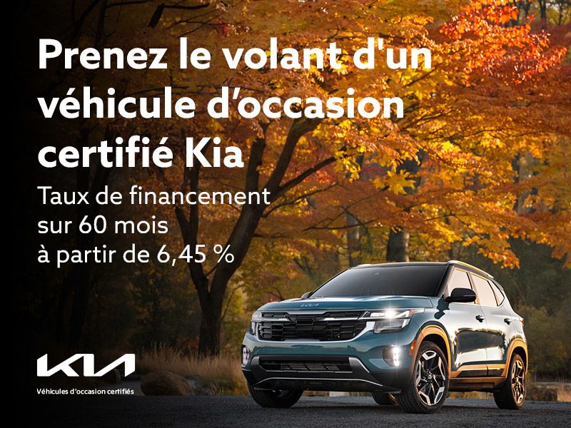 Prenez le volant d'un véhicule d’occasion certifié Kia