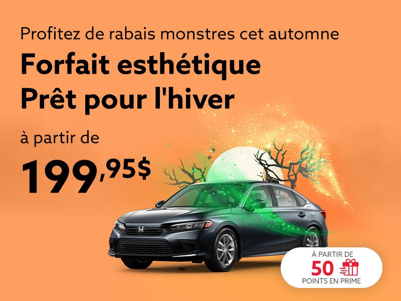 Profitez de notre forfait esthétique Prêt pour l'hiver