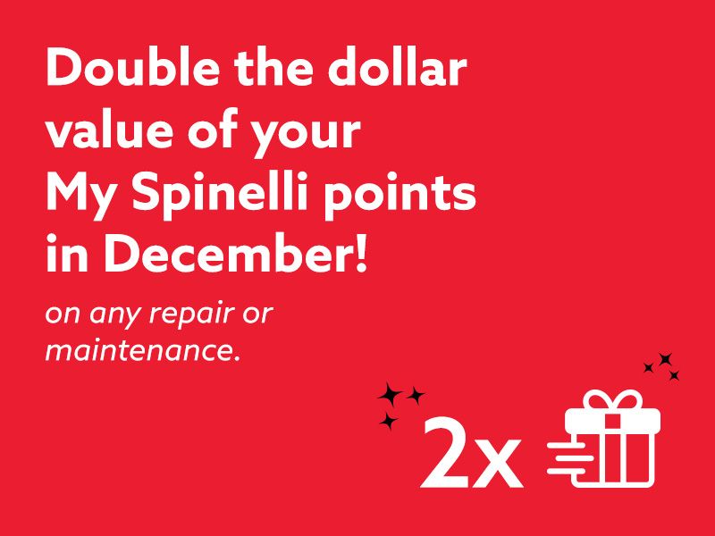 Double the dollar value of your MySpinelli points in December!