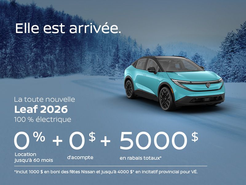 La toute nouvelle Nissan LEAF 2026