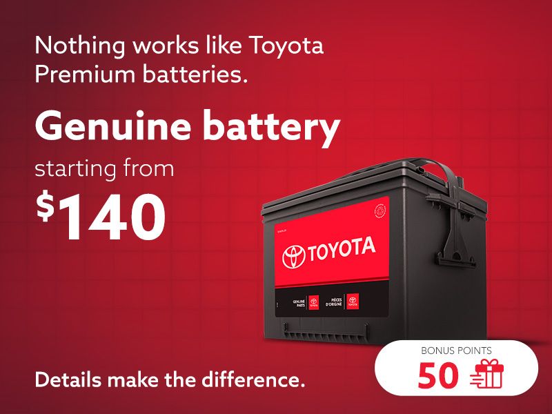 Nothing works like Toyota Premium batteries
