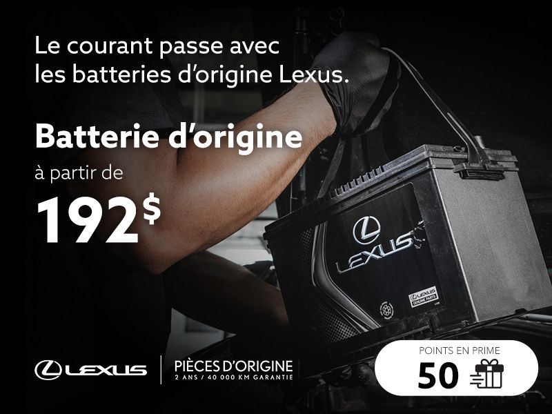 Le courant passe avec les batteries d'origine Lexus