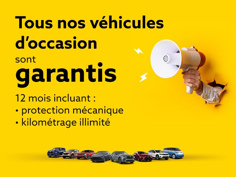 Tous nos véhicules d'occasion sont garantis