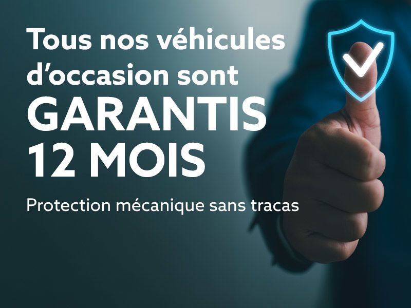 Tous nos véhicules d'occasion sont garantis