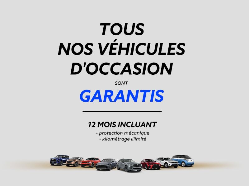 Tous nos véhicules d'occasion sont garantis