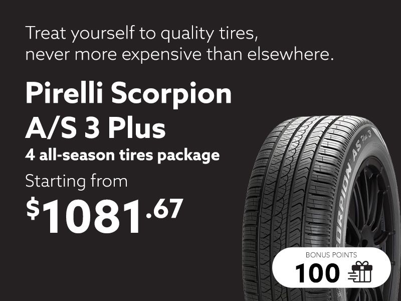 Take advantage of offers on all-season tires sets