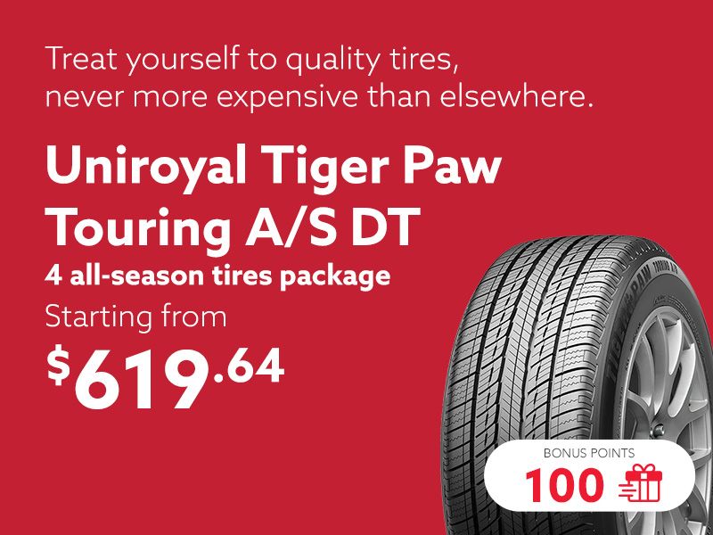Take advantage of offers on all-season tires sets