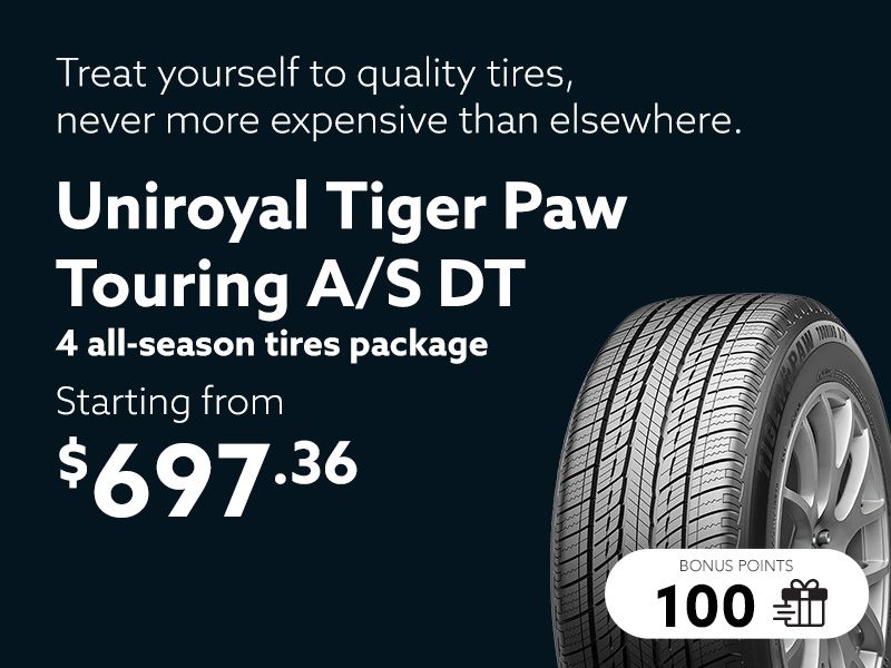 Take advantage of offers on all-season tires sets