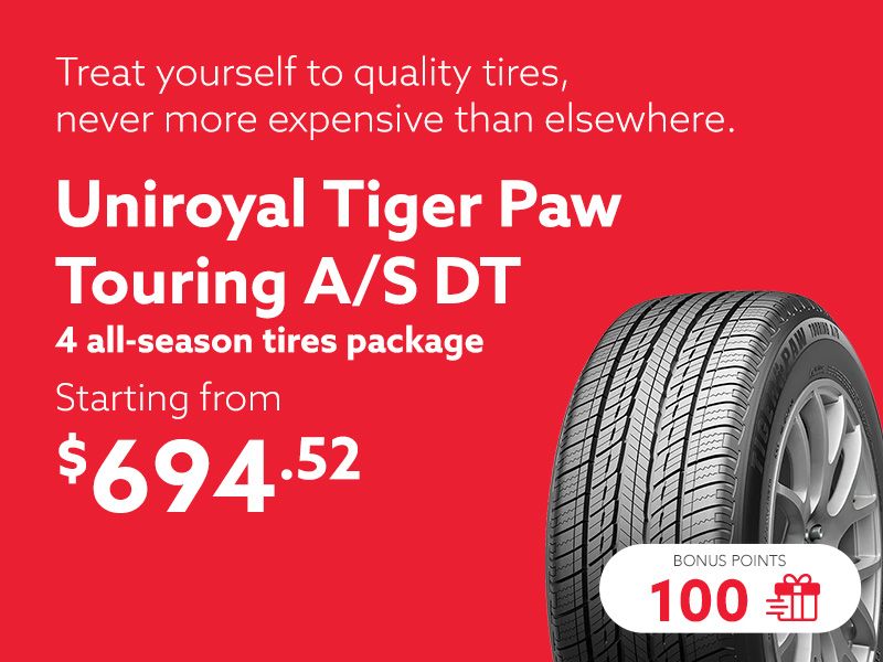 Take advantage of offers on all-season tires sets