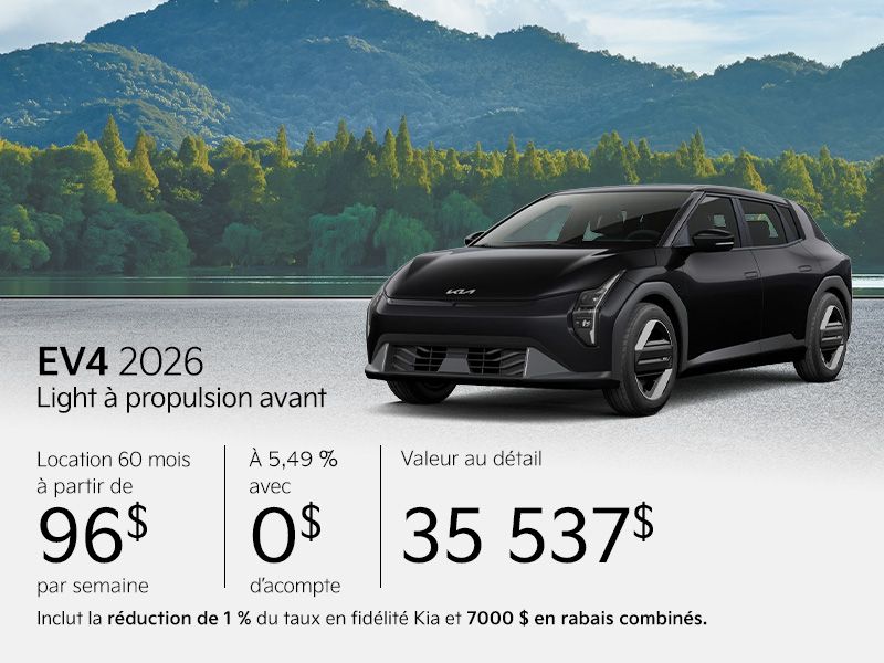 Kia EV4 neuf en promotion à Montréal