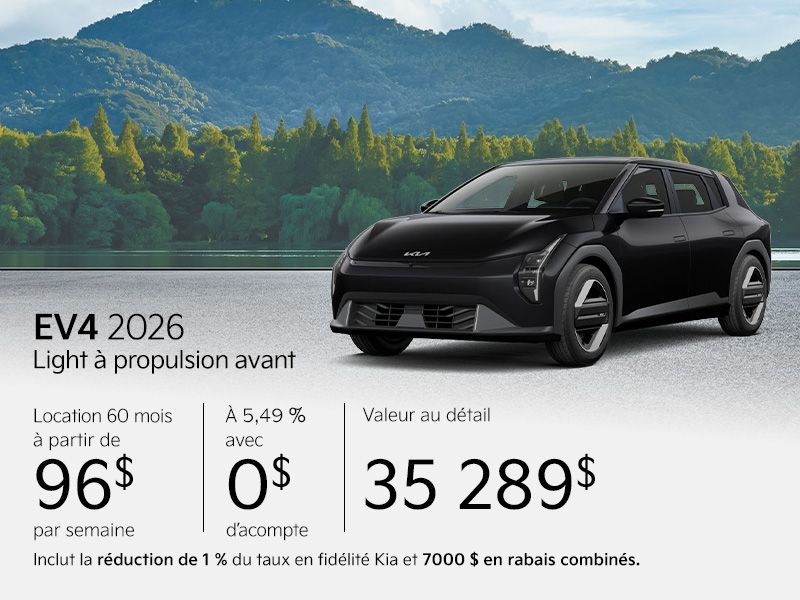Kia EV4 neuf en promotion à Montréal
