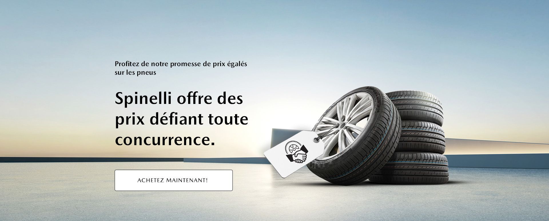 Profitez de notre promesse de prix égalés sur les pneus