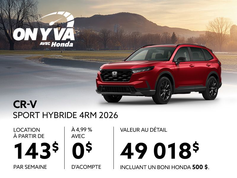 Le CR-V Sport Hybride 4RM 2026