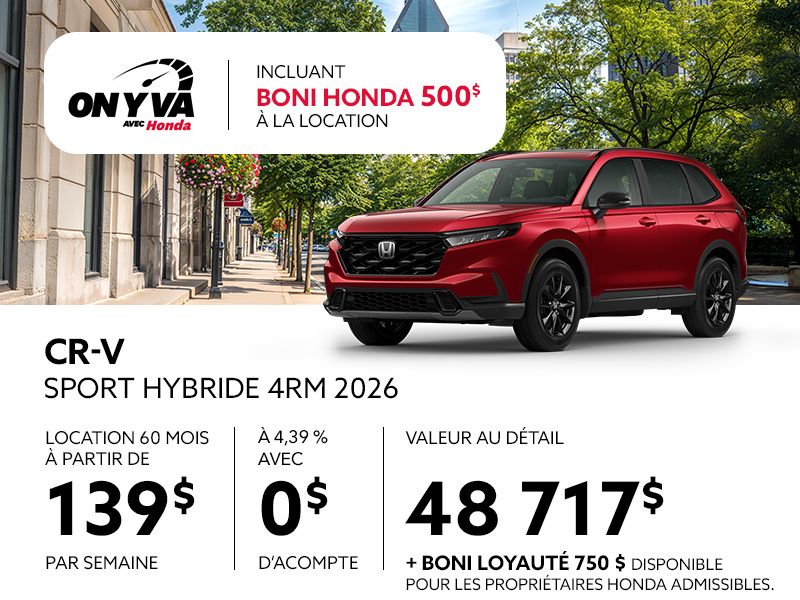 Le CR-V Sport Hybride 4RM 2026