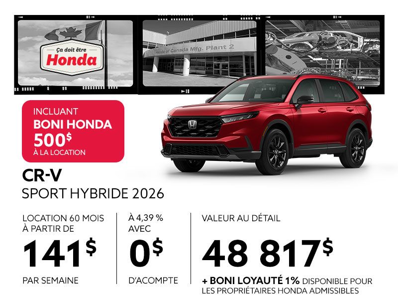 Honda CR-V neuf en promotion à Montréal