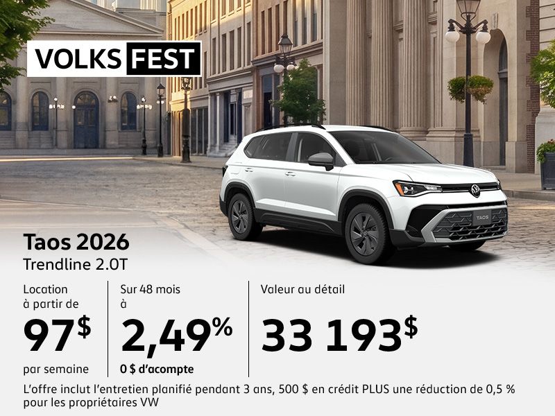 Procurez-vous le Volkswagen Taos 2026