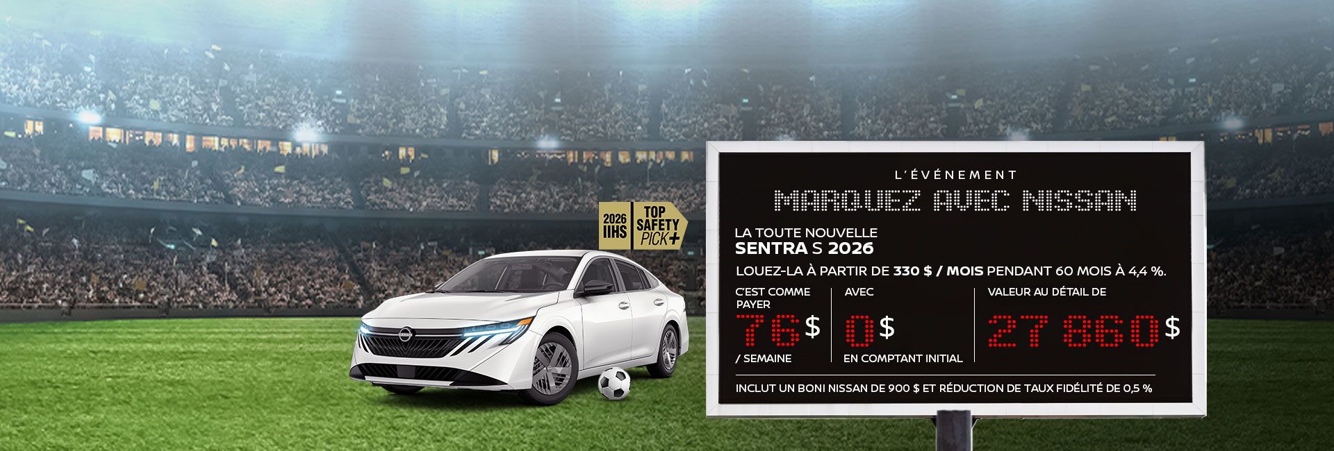 La toute nouvelle Sentra S 2026