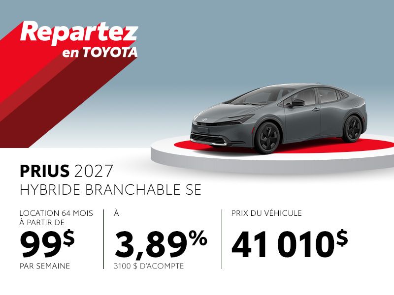 Toyota Prius neuf en promotion à Montréal