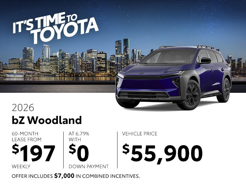 New Toyota bZ Woodland Deals in Montreal