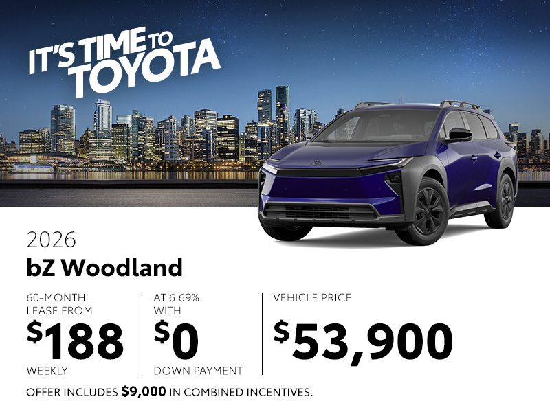 New Toyota bZ Woodland Deals in Montreal