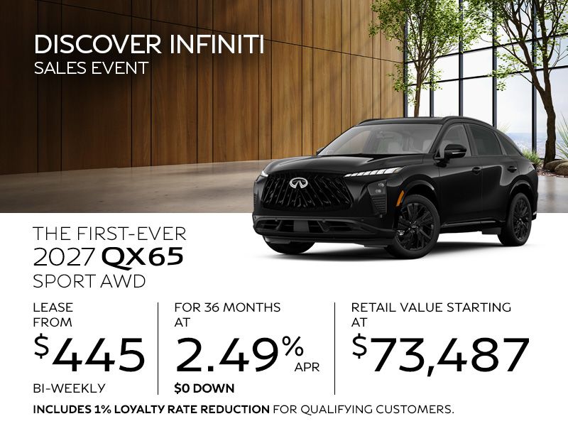 New INFINITI QX65 offers in Montreal