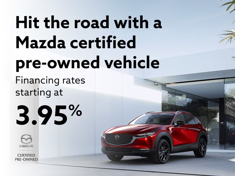 Hit the road with a Mazda certified pre-owned vehicle