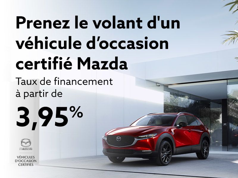 Prenez le volant d'un véhicule d’occasion certifié Mazda