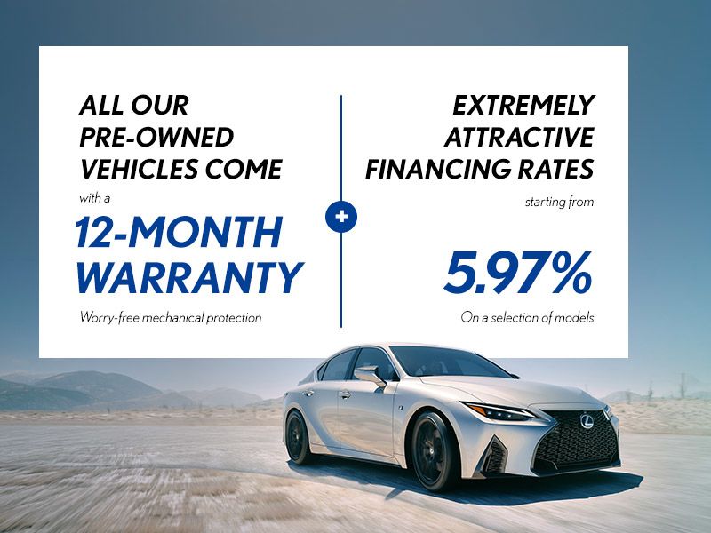 All our pre-owned vehicles come with a 12-month warranty