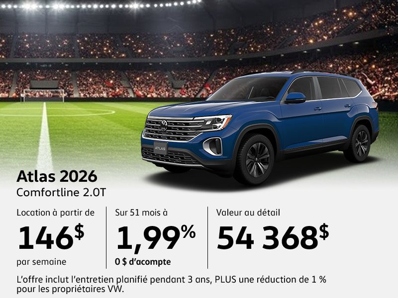 Procurez-vous le tout nouveau Volkswagen Atlas 2026