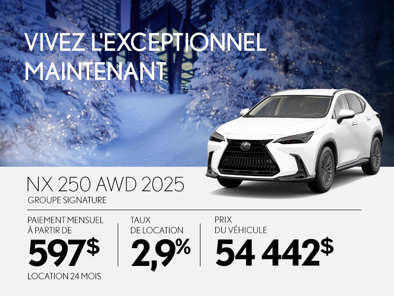 Lexus NX neuf en promotion à Montréal